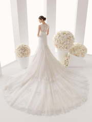 Свадебное платье Musgo. Силуэт А-силуэт, Рыбка. Цвет Белый / Молочный. Вид 2