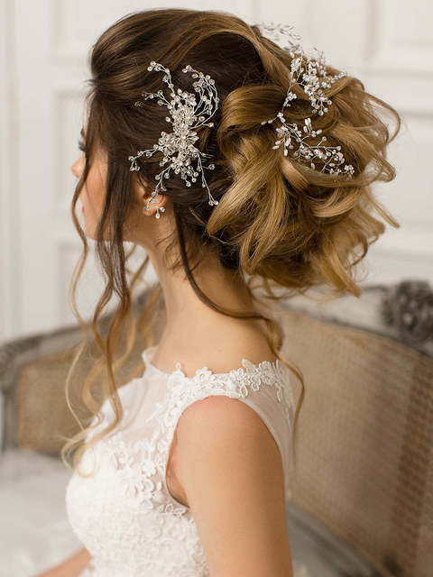 Свадебное платье Selena. Силуэт Пышное, А-силуэт. Цвет Белый / Молочный. Вид 3