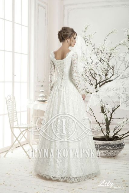 Свадебное платье Mishel. Силуэт А-силуэт. Цвет Белый / Молочный. Вид 2