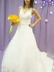 Свадебное платье 2032. Силуэт А-силуэт. Цвет Белый / Молочный. Вид 1