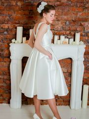 Свадебное платье 2035. Силуэт А-силуэт. Цвет Белый / Молочный. Вид 2