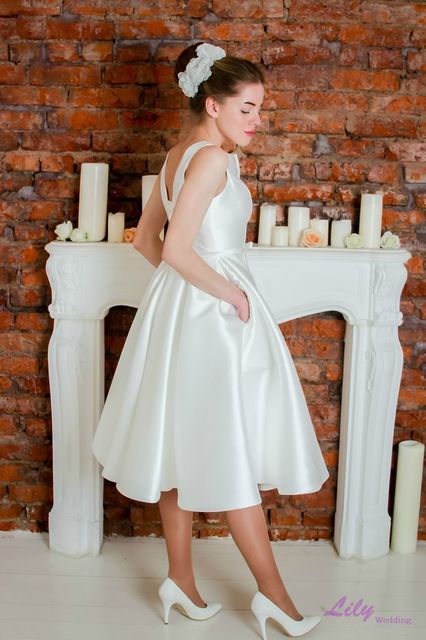 Свадебное платье 2035. Силуэт А-силуэт. Цвет Белый / Молочный. Вид 2