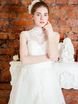 Свадебное платье 2044. Силуэт А-силуэт. Цвет Белый / Молочный. Вид 3
