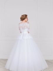 Свадебное платье 2054. Силуэт Пышное, А-силуэт. Цвет Белый / Молочный. Вид 2