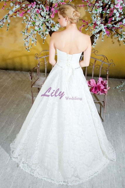 Свадебное платье 2108. Силуэт А-силуэт. Цвет Белый / Молочный. Вид 2