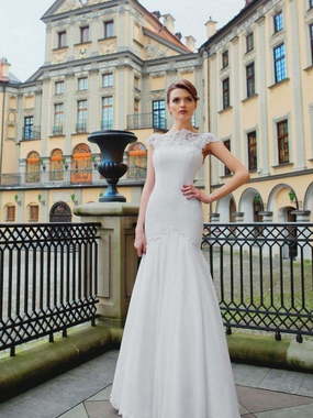 Свадебное платье 3028. Силуэт А-силуэт, Рыбка. Цвет Белый / Молочный. Вид 1