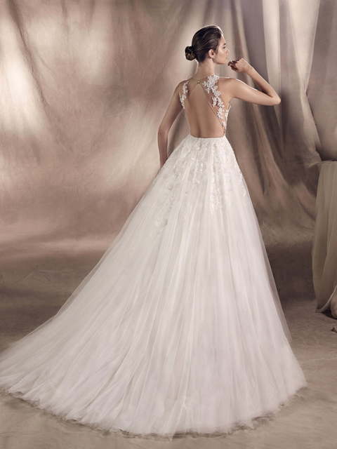 Свадебное платье Sonia. Силуэт Пышное, А-силуэт. Цвет Белый / Молочный. Вид 2