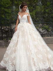 Свадебное платье Barbara. Силуэт Пышное, А-силуэт. Цвет Белый / Молочный, Айвори / Капучино, Персик / Оранжевый. Вид 1