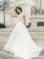 Свадебное платье Beatris. Силуэт А-силуэт, Прямое. Цвет Белый / Молочный. Вид 1