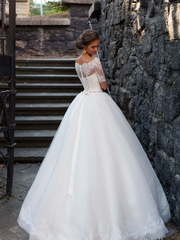 Свадебное платье Dalila. Силуэт Пышное, А-силуэт. Цвет Белый / Молочный. Вид 2