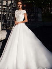 Свадебное платье Eva. Силуэт Пышное, А-силуэт. Цвет Белый / Молочный. Вид 1