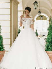 Свадебное платье Florence. Силуэт Пышное, А-силуэт. Цвет Белый / Молочный. Вид 1