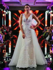 Свадебное платье Adamo. Силуэт Пышное, А-силуэт, Прямое. Цвет Белый / Молочный, Айвори / Капучино. Вид 1