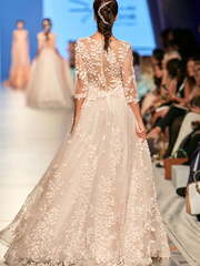 Свадебное платье BADDY. Силуэт А-силуэт. Цвет Белый / Молочный, Айвори / Капучино, Персик / Оранжевый. Вид 2