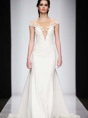 Свадебное платье Becca. Силуэт А-силуэт. Цвет Белый / Молочный. Вид 1