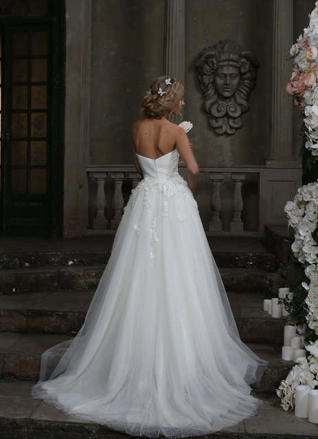 Свадебное платье Platonico. Силуэт А-силуэт. Цвет Белый / Молочный. Вид 2