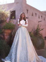 Свадебное платье Asia. Силуэт А-силуэт. Цвет Белый / Молочный, Айвори / Капучино. Вид 1