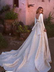 Свадебное платье Asia. Силуэт А-силуэт. Цвет Белый / Молочный, Айвори / Капучино. Вид 2