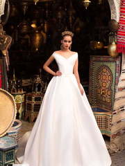 Свадебное платье Djuri. Силуэт А-силуэт. Цвет Белый / Молочный. Вид 1