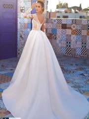 Свадебное платье Jana. Силуэт А-силуэт. Цвет Белый / Молочный, Айвори / Капучино. Вид 2