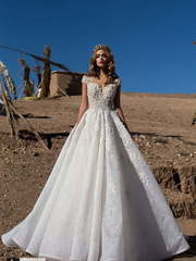 Свадебное платье Mariam. Силуэт Пышное, А-силуэт. Цвет Белый / Молочный. Вид 1