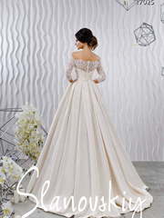 Свадебное платье 17025. Силуэт Пышное, А-силуэт. Цвет Белый / Молочный. Вид 2