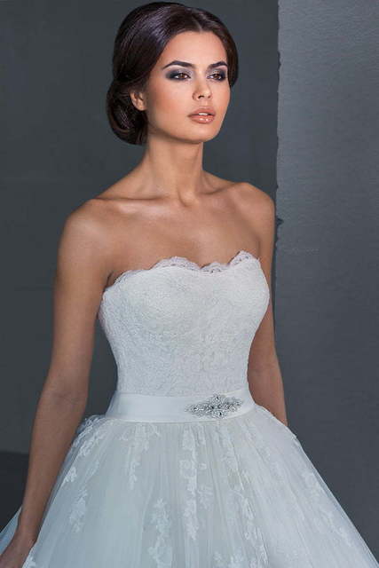 Свадебное платье Alika. Силуэт Пышное, А-силуэт. Цвет Белый / Молочный. Вид 2