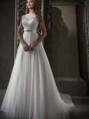 Свадебное платье Deca. Силуэт А-силуэт, Прямое. Цвет Белый / Молочный. Вид 1