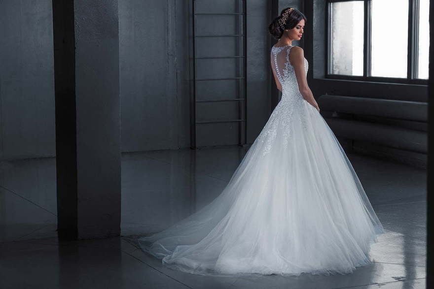 Свадебное платье Destined. Силуэт Пышное, А-силуэт. Цвет Белый / Молочный. Вид 2