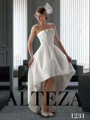 Свадебное платье 1231. Силуэт Пышное, А-силуэт. Цвет Белый / Молочный. Вид 1