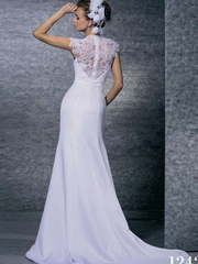 Свадебное платье 1242. Силуэт А-силуэт, Рыбка. Цвет Белый / Молочный. Вид 2