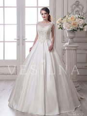 Свадебное платье 4067. Силуэт А-силуэт. Цвет Белый / Молочный. Вид 1