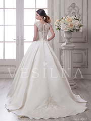 Свадебное платье 4067. Силуэт А-силуэт. Цвет Белый / Молочный. Вид 2