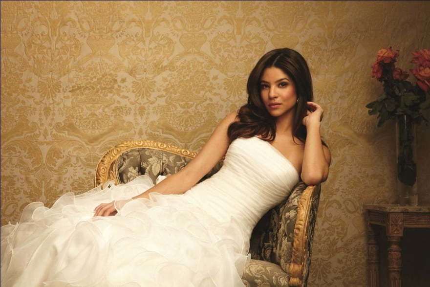 Свадебное платье Элен. Силуэт А-силуэт. Цвет Айвори / Капучино, Белый / Молочный. Вид 3