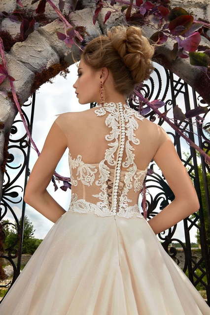 Свадебное платье Beverly. Силуэт Пышное, А-силуэт. Цвет Айвори / Капучино, Белый / Молочный, Персик / Оранжевый. Вид 4