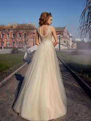 Свадебное платье Lori. Силуэт А-силуэт, Прямое. Цвет Белый / Молочный, Айвори / Капучино, Персик / Оранжевый. Вид 2