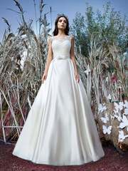 Свадебное платье Polli. Силуэт А-силуэт. Цвет Белый / Молочный. Вид 1