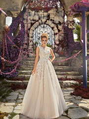 Свадебное платье Susan. Силуэт А-силуэт. Цвет Белый / Молочный, Айвори / Капучино, оттенки Розового. Вид 1