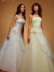 Свадебное платье Беата. Силуэт А-силуэт. Цвет Белый / Молочный, Айвори / Капучино. Вид 1