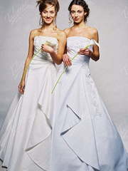 Свадебное платье Дженифер. Силуэт А-силуэт. Цвет Белый / Молочный. Вид 1