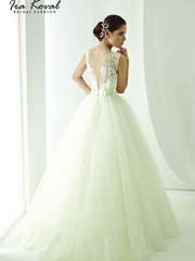 Свадебное платье Ira Koval K030. Силуэт Пышное, А-силуэт. Цвет Айвори / Капучино. Вид 2