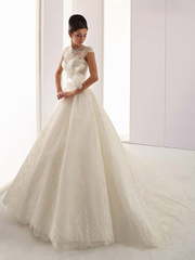 Свадебное платье Ira Koval K113. Силуэт А-силуэт. Цвет Белый / Молочный. Вид 1