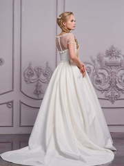 Свадебное платье 01EL101. Силуэт А-силуэт. Цвет Белый / Молочный. Вид 2