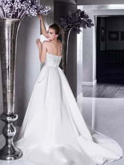 Свадебное платье 07 С251. Силуэт А-силуэт, Прямое. Цвет Белый / Молочный. Вид 2