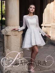 Свадебное платье 02KP101. Силуэт А-силуэт. Цвет Белый / Молочный. Вид 1