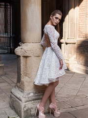 Свадебное платье 02KP101. Силуэт А-силуэт. Цвет Белый / Молочный. Вид 2