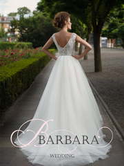 Свадебное платье 10 B08. Силуэт А-силуэт. Цвет Белый / Молочный. Вид 2