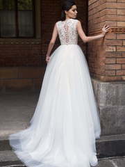 Свадебное платье VIRGINIE. Силуэт А-силуэт. Цвет Белый / Молочный. Вид 2