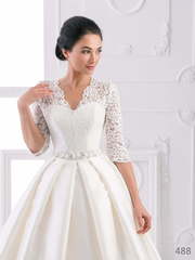 Свадебное платье 488. Силуэт Пышное, А-силуэт. Цвет Белый / Молочный, Айвори / Капучино. Вид 2
