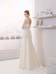 Свадебное платье 05MS07. Силуэт А-силуэт, Прямое. Цвет Белый / Молочный. Вид 2